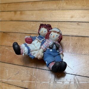 VTG Raggedy Ann & Andy Forever True Friends Sitting Enesco “I Love You” Figurine